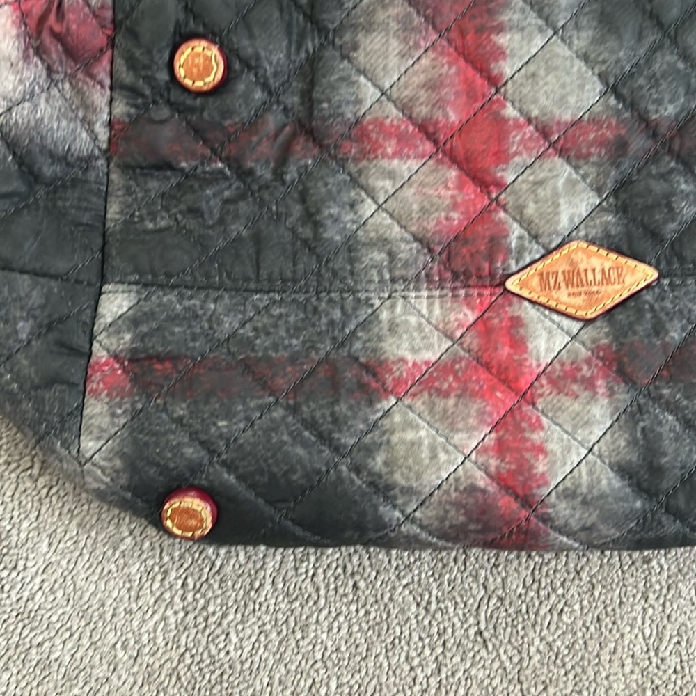 MZ Wallace redwood Plaid Quilted Tote - Picture 15 of 16